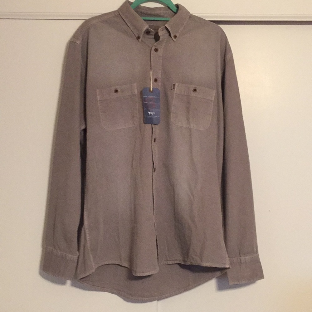 New Men's Coastal Cotton Twill Sport Shirt